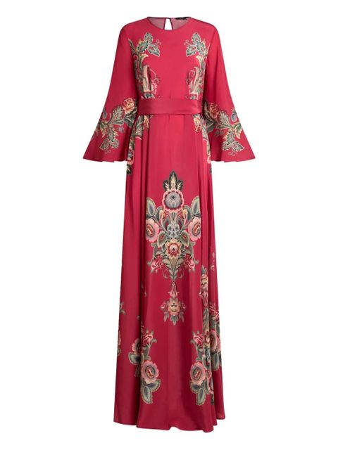 ETRO paisley-print belted maxi dress - Red - zdjęcie produktu nr 1
