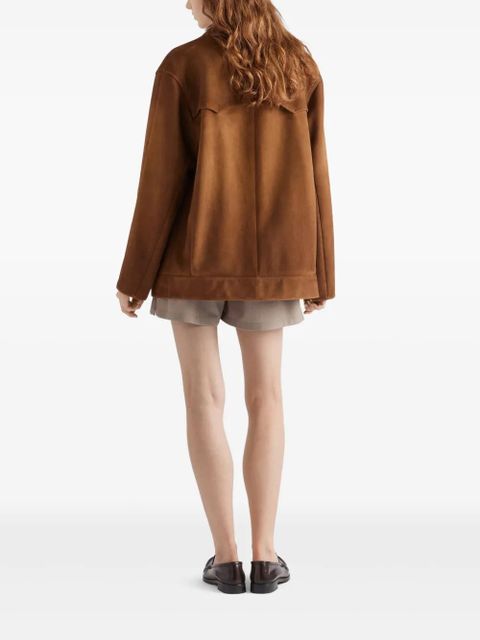 Prada suede shirt jacket - Brown - zdjęcie produktu nr 2