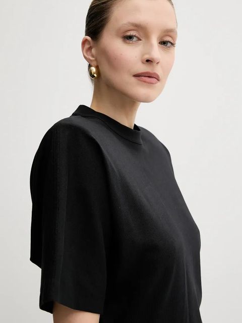 Pinko t-shirt bawełniany damski kolor czarny 105217 A2M2