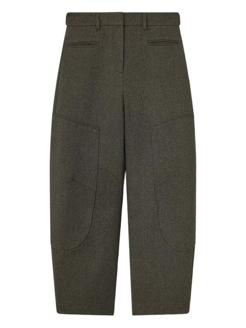 GANNI curved trousers - Green - zdjęcie produktu nr 1