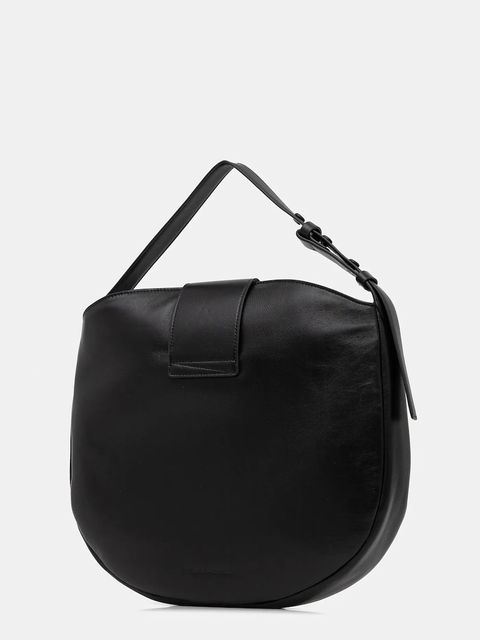 Karl Lagerfeld torebka skórzana K/SIGNATURE kolor czarny B1W30200 - zdjęcie produktu nr 2