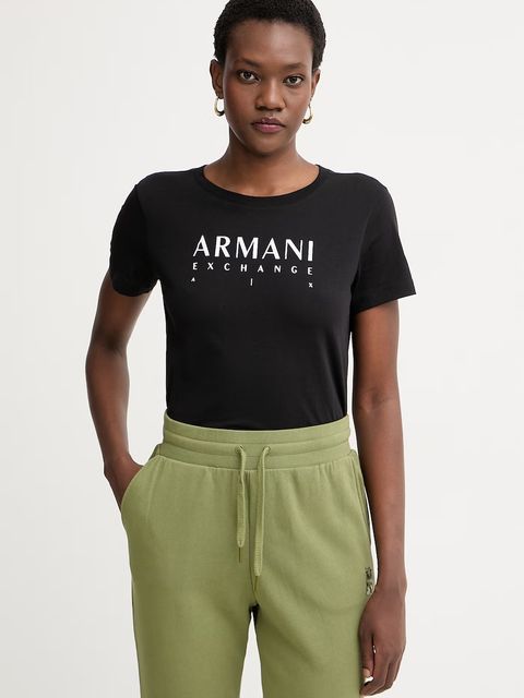 Armani Exchange T-shirt damski bawełniany - zdjęcie produktu nr 1