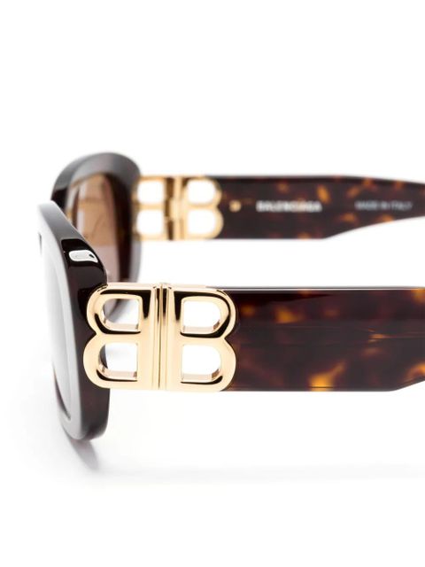 Balenciaga Eyewear Dinasty tortoiseshell rectangle-frame sunglasses - Brown
