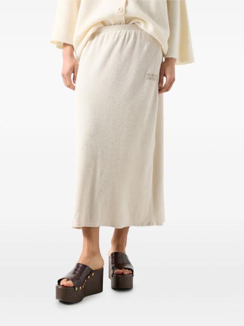 American Vintage embroidered A-line midi skirt - Neutrals