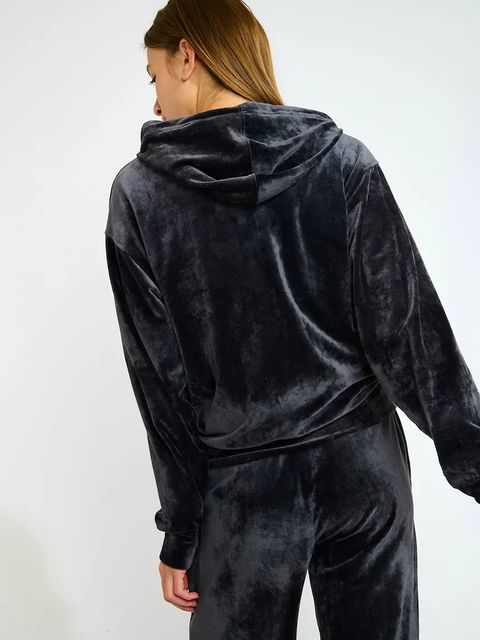 Banana Moon bluza Seachic damska kolor szary z kapturem gładka IVY.SEACHIC