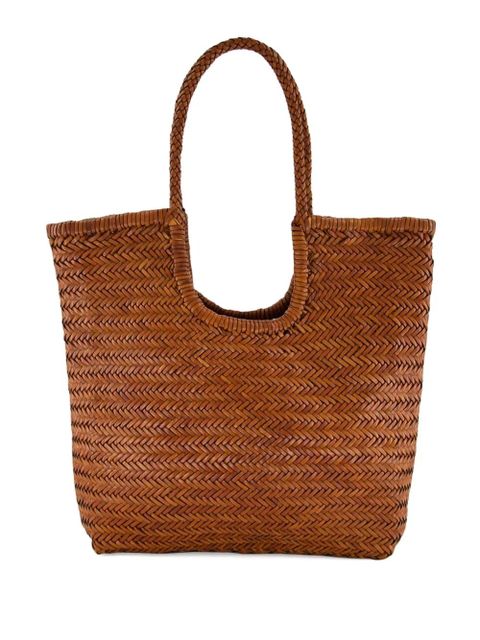 DRAGON DIFFUSION NS Diagonal Triple Jump leather shoulder bag - Brown - zdjęcie produktu nr 1