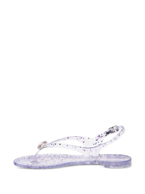 Casadei Jelly glittered sandals - White