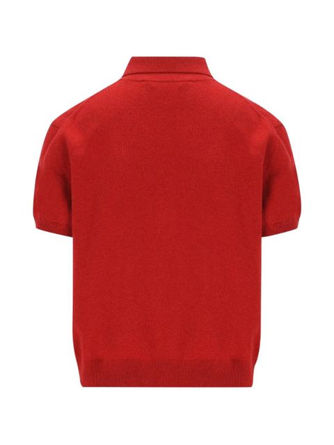 Loro Piana cashmere polo top - Red - zdjęcie produktu nr 2