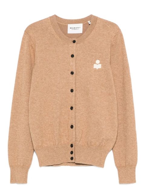 MARANT ÉTOILE embroidered-logo cardigan - Neutrals - zdjęcie produktu nr 1
