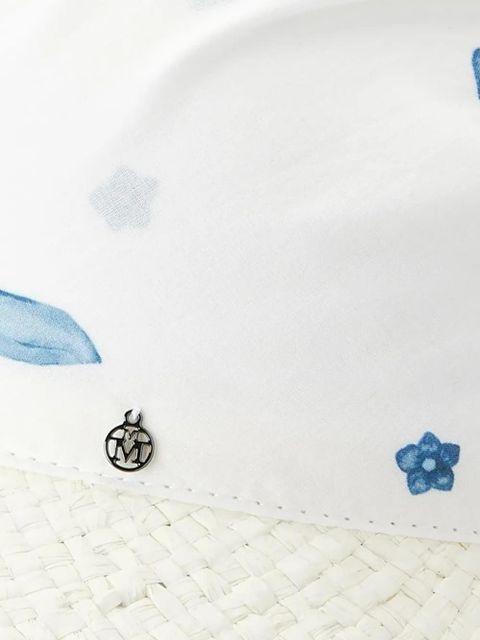 Maison Michel Linette floral-print visor hat - White - zdjęcie produktu nr 2