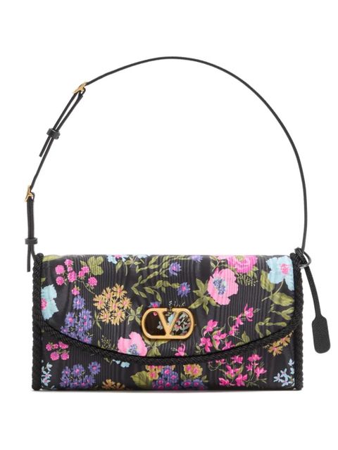 Valentino Garavani small DeVain Papier Floral shoulder bag - Black - zdjęcie produktu nr 1