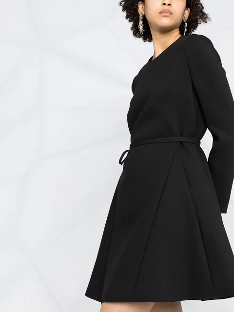 Valentino Garavani belted long-sleeve dress - Black