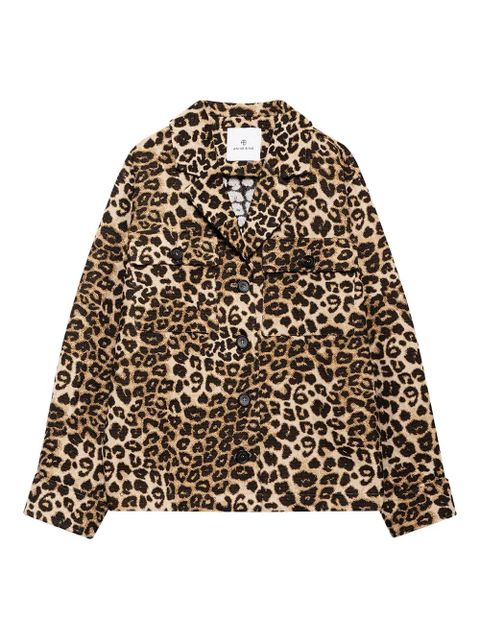 ANINE BING leopard print button-fastening jacket - Brown - zdjęcie produktu nr 2