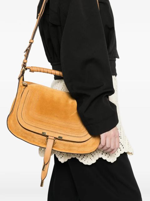 Chloé small Marcie topstitched-handle tote bag - Brown - zdjęcie produktu nr 2