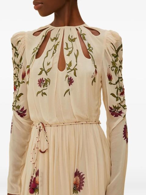 FARM Rio cut-out floral maxi dress - Neutrals