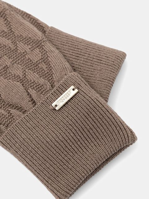 Armani Exchange rękawiczki wełniane damskie kolor brązowy XW002141 AF11956 - zdjęcie produktu nr 2