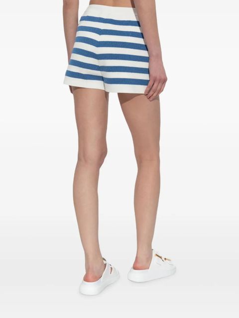 Posse striped short shorts - Blue