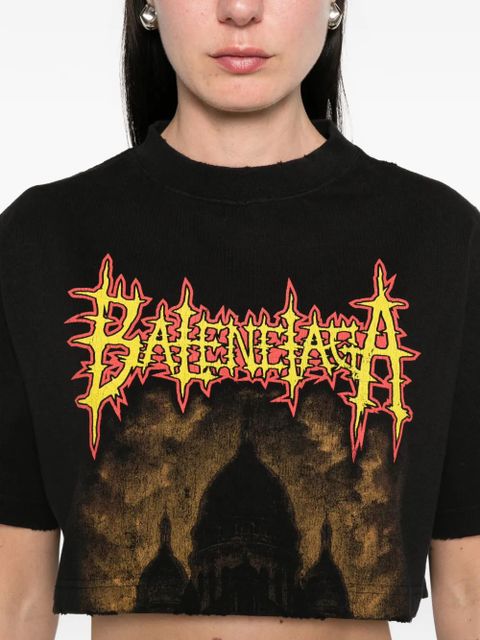 Balenciaga Sacré Cœur crop top - Black