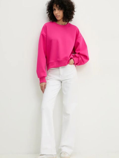 Answear.LAB bluza damska kolor różowy gładka