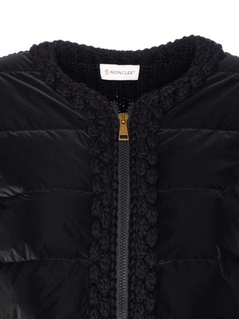 Moncler padded zip-up cardigan - Black