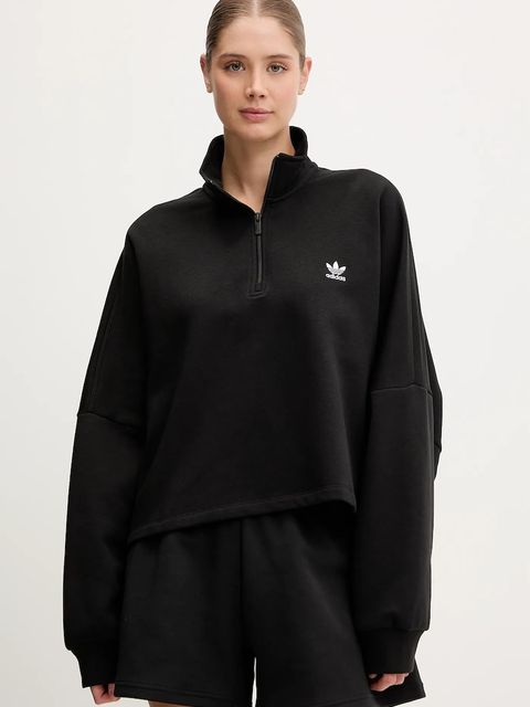adidas Originals bluza damska kolor czarny gładka IW0951 - zdjęcie produktu nr 1