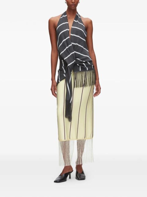 3.1 Phillip Lim striped fringe top - Grey - zdjęcie produktu nr 2