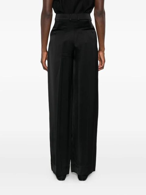TOTEME satin-finish trousers - Black