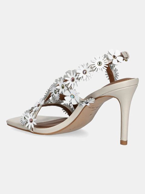 Kurt Geiger London sandały skórzane Flower Sandal kolor biały 4353244109