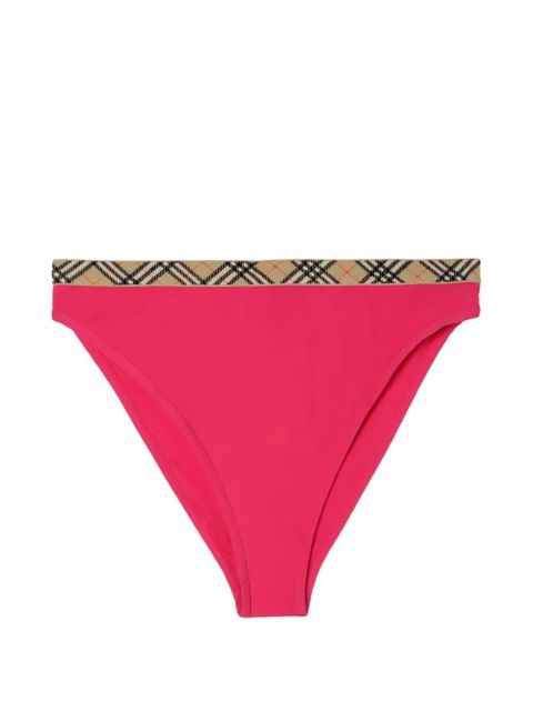 Burberry Check-trim bikini briefs - Pink - zdjęcie produktu nr 1