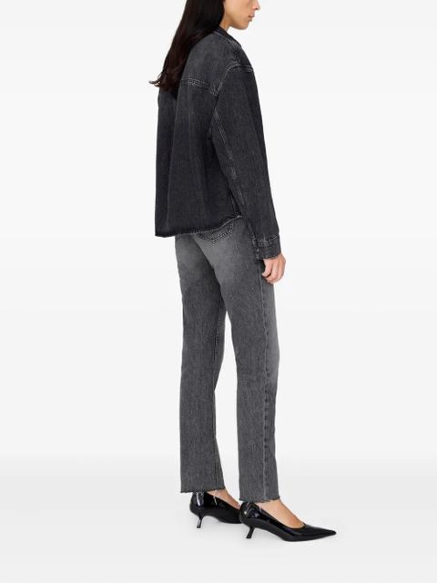 ANINE BING Paxton double-pocket denim shirt - Black