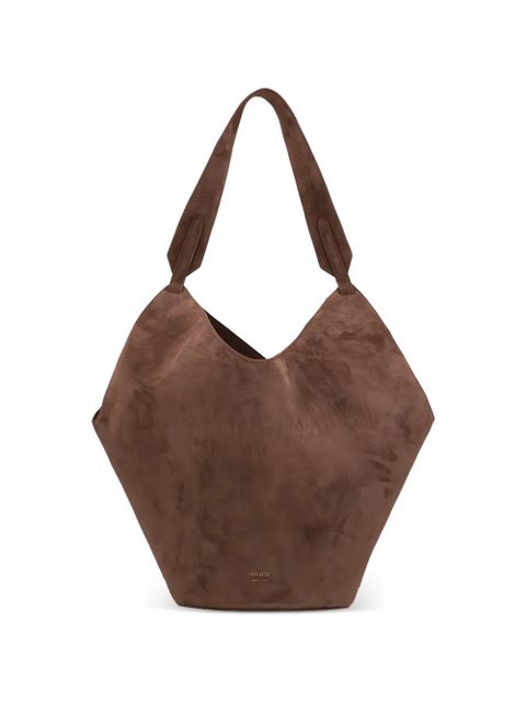 KHAITE small Lotus suede bucket bag - Brown - zdjęcie produktu nr 1