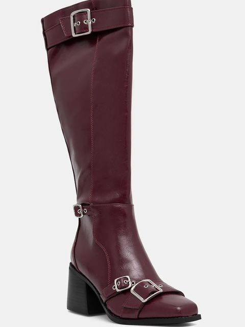 Steve Madden kozaki Z-Town damskie kolor bordowy na słupku 11004810 - zdjęcie produktu nr 1