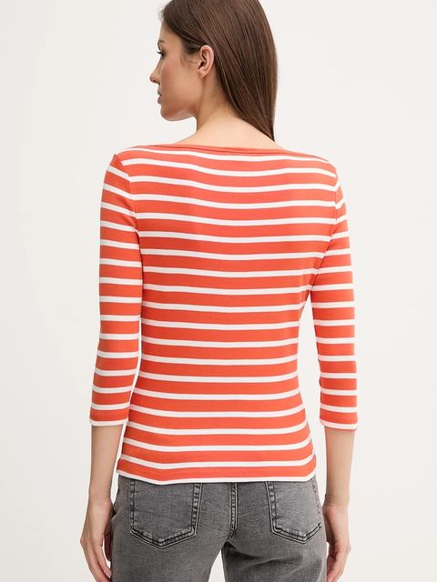 Tommy Hilfiger longsleeve bawełniany kolor pomarańczowy WW0WW40589