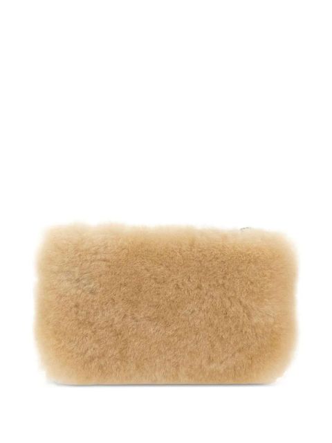 Marge Sherwood shearing hear-zipper wallet - Neutrals