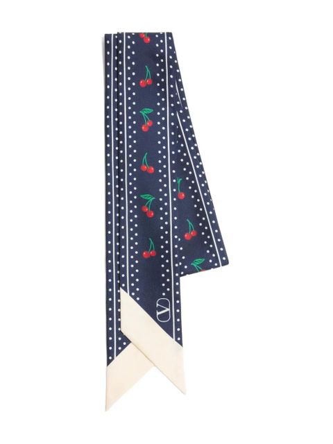 Valentino Garavani Cherryfic bandeau scarf - Blue
