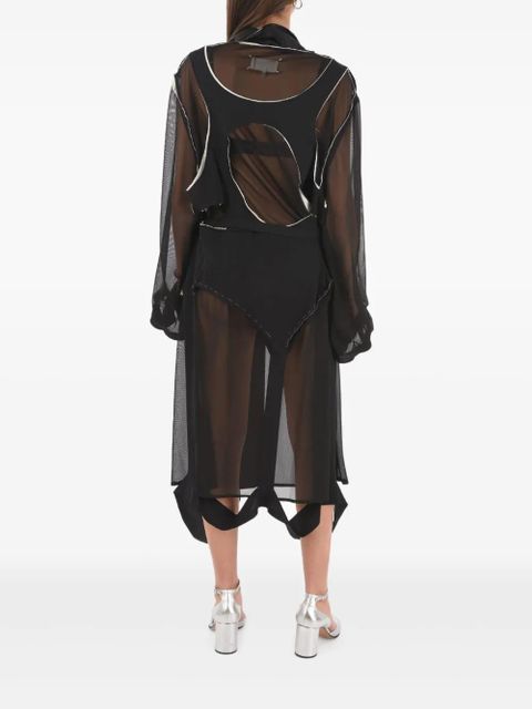 Maison Margiela cut-out midi dress - Black - zdjęcie produktu nr 2