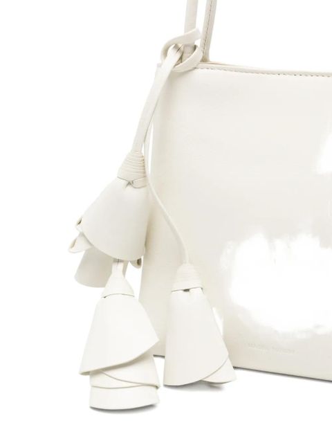 Magda Butrym flower-detail leather tote bag - White