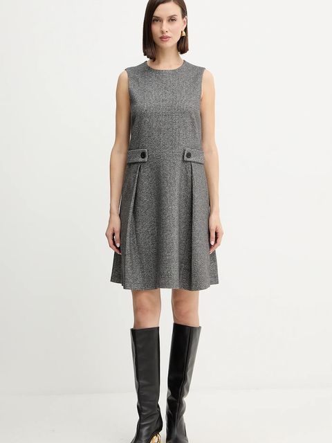 Weekend Max Mara sukienka RIAD kolor szary mini rozkloszowana 2525626052600 - zdjęcie produktu nr 2