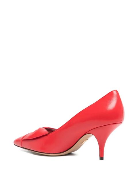 Ferragamo 70mm bow pumps - Red
