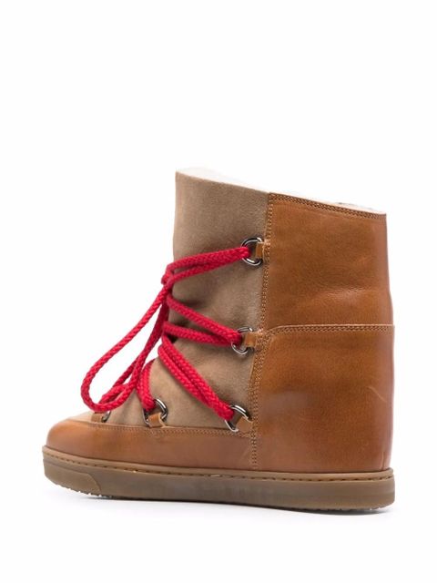 ISABEL MARANT Nowles lace-up ankle boots - Brown