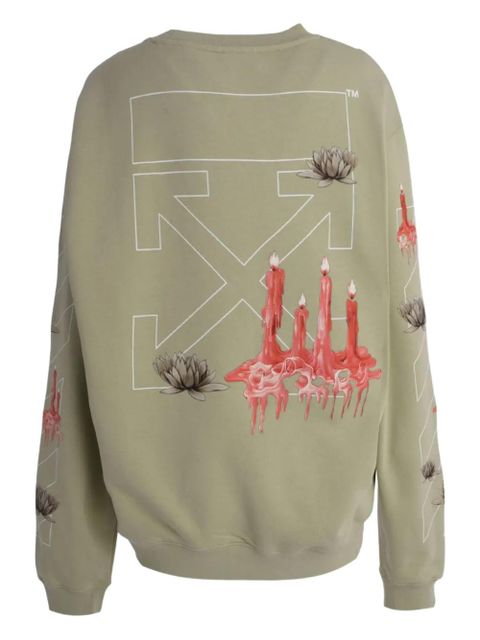 Off-White Candles Arrow crew-neck sweatshirt - Green - zdjęcie produktu nr 2