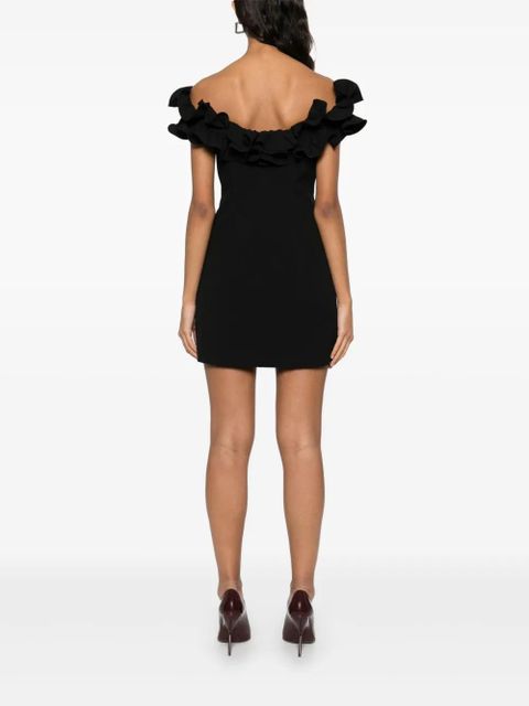 ROTATE BIRGER CHRISTENSEN ruffle-detail mini dress - Black