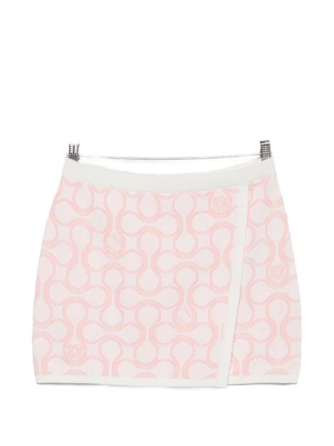 Casablanca geometric print wrap skirt - White - zdjęcie produktu nr 1