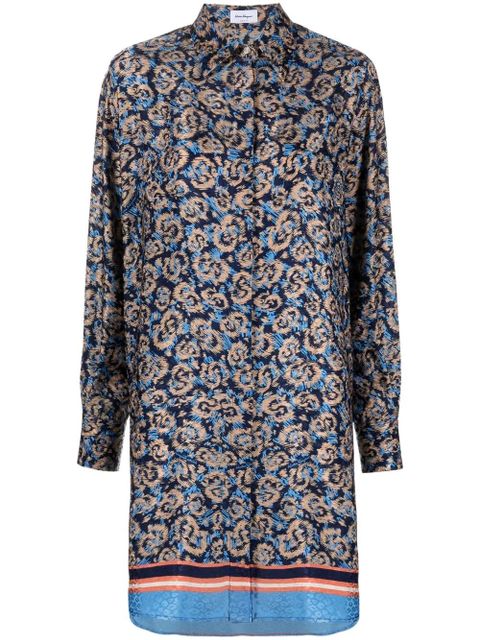 Ferragamo floral-print oversized silk shirt - Neutrals - zdjęcie produktu nr 1