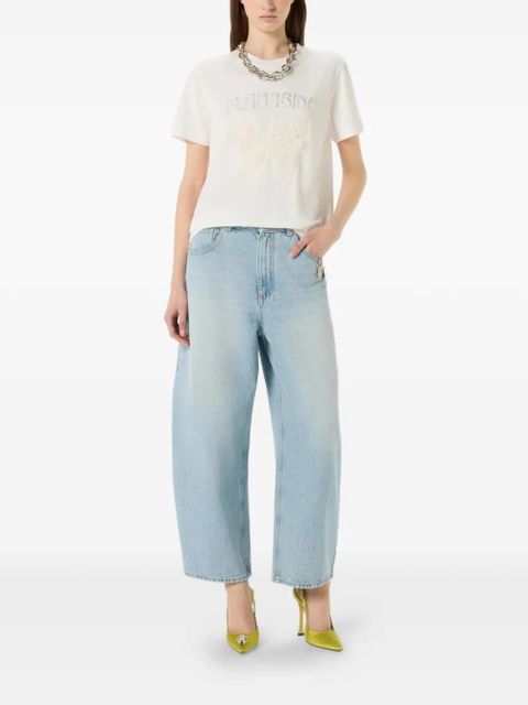 Blumarine butterfly-print T-shirt - White - zdjęcie produktu nr 2