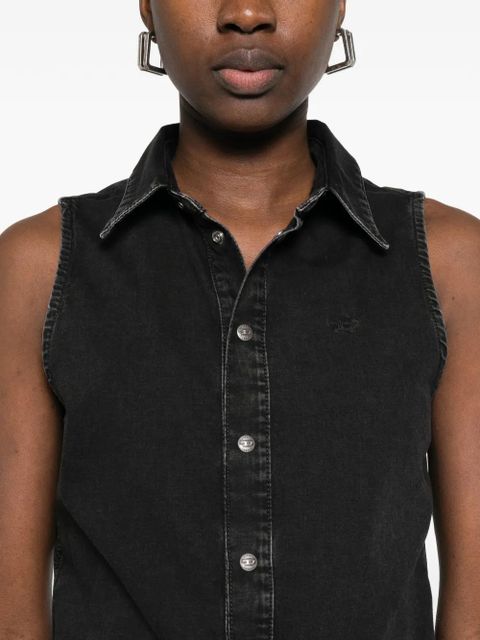 Diesel sleeveless denim shirt - Black