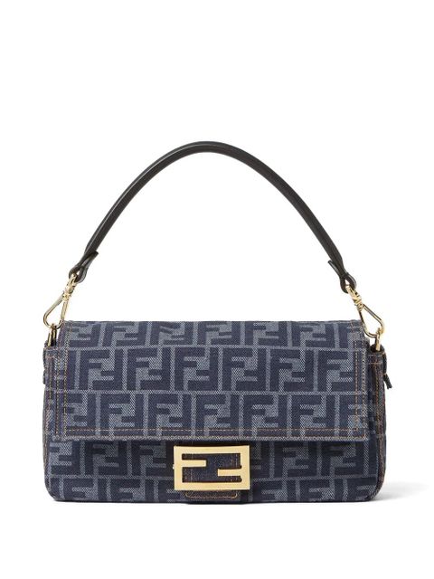FENDI FF-motif denim bag - Blue