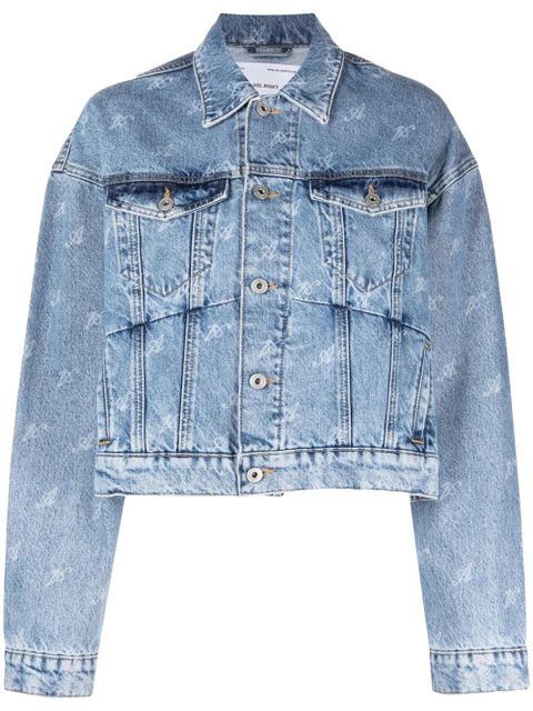 Axel Arigato Signature Rome cropped denim jacket - Blue - zdjęcie produktu nr 1