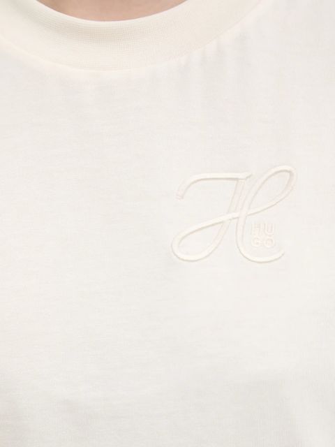 HUGO t-shirt bawełniany damski kolor biały 50550901