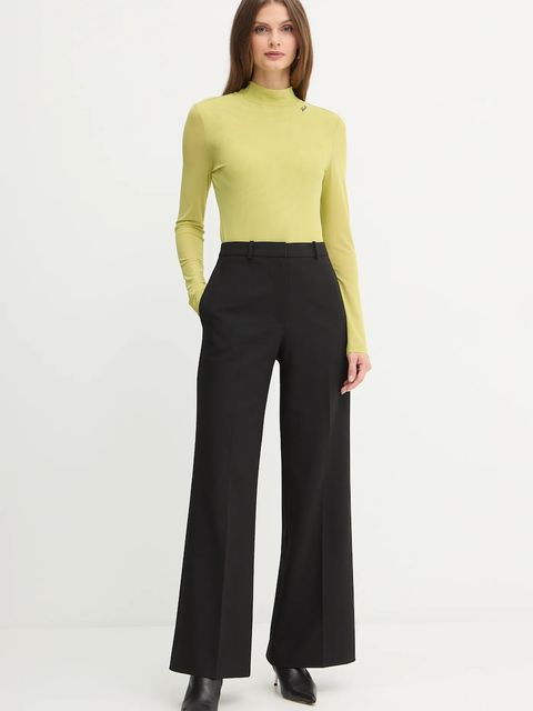 Karl Lagerfeld bluzka damska kolor zielony gładka A4W17044 - zdjęcie produktu nr 2